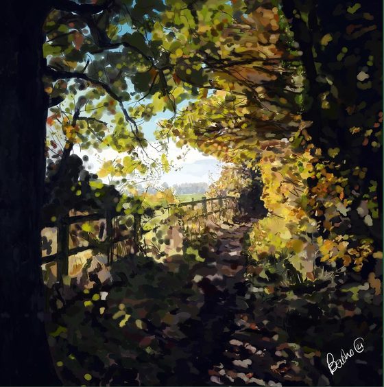 Woodland Path painting by Basho